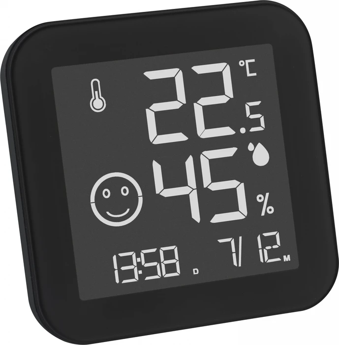 TFA Dostmann Thermo-Hygrometer Black schwarz, digital
