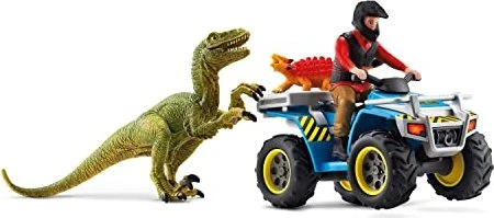 Schleich Dinosaurs - Flucht auf Quad vor Velociraptor