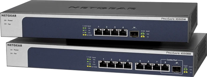 Netgear ProSAFE XS500M Desktop 10G Switch, 7x RJ-45, 1x RJ-45/SFP+