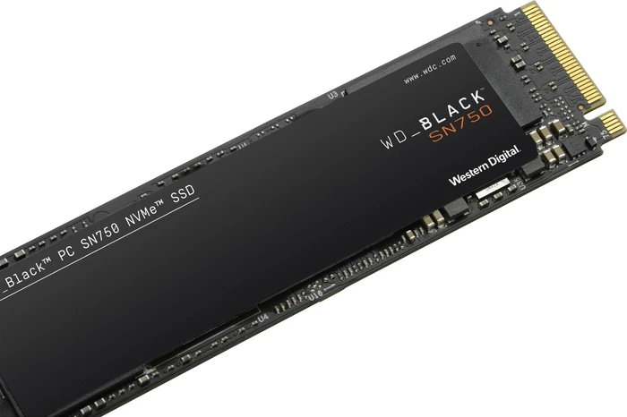 Western Digital WD_BLACK SN750 NVMe SSD 1TB, M.2 2280 / M-Key / PCIe 3.0 x4, Kühlkörper