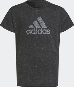 adidas Future Icons Cotton Loose Badge of Sport T-Shirt kurzarm black melange/white (Junior)