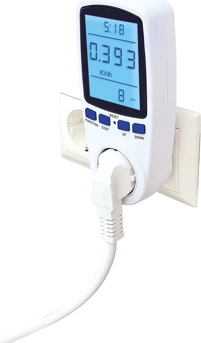 Schwaiger Energiekosten-/ Einspeisemessgerät mit beleuchtetem Display