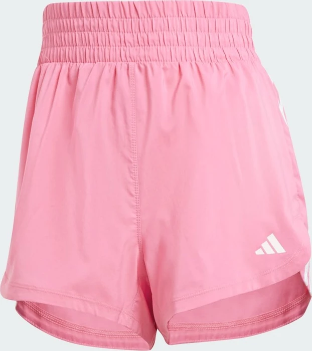 adidas Pacer Training 3-Streifen Woven High-Rise Trainingshose kurz pink fusion/white (Damen)