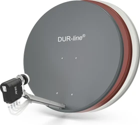 Dura-Sat Dur-line Select 85/90cm Komplettanlage Octo LNB hellgrau
