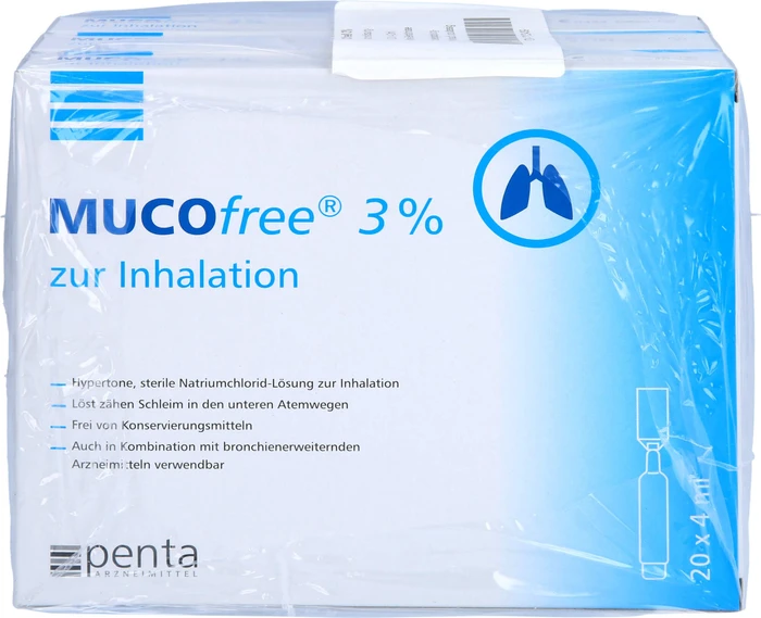 Penta Mucofree 3% zur Inhalation Lösung Ampullen, 240ml (60x 4ml)