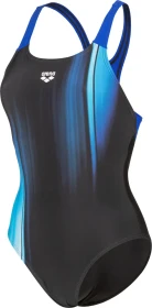 Arena Light Badeanzug black/neon blue (Damen)