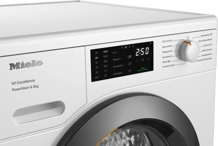 Miele W1 Excellence WEB365WPS PowerWash & 8kg Frontlader lotosweiß