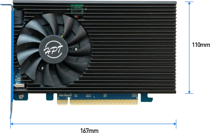 HighPoint Rocket 1604L NVMe Retimer AIC Controller, PCIe 5.0 x16