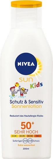 Nivea Sun Kids Schutz & Sensitiv Sonnenschutz Lotion LSF50+, 200ml