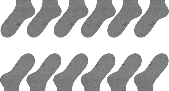 Falke Happy Socken light greymel., 6 Paare (Herren)