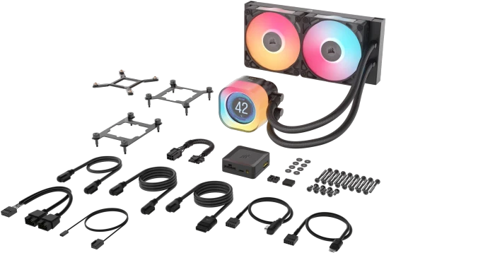 Corsair iCUE LINK Titan 240 RX LCD RGB, schwarz