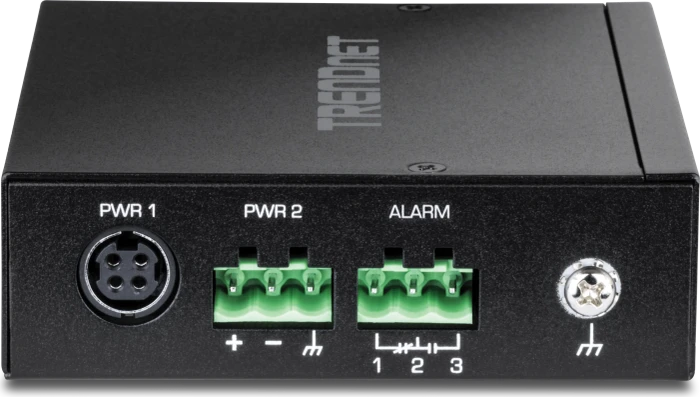 TRENDnet TI Hardened Industrial Railmount Gigabit Switch, 4x RJ-45, 1x SC-Duplex