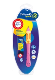 Pelikan griffix 2 Druckbleistift HB 2mm graphit, berry pink, Linkshänder, Blister, 3 Minen