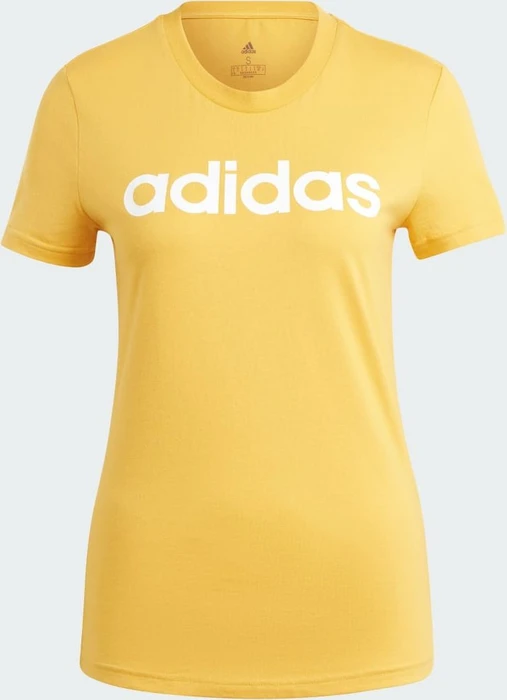 adidas Loungewear Essentials Slim Logo T-Shirt kurzarm preloved yellow/white (Damen)