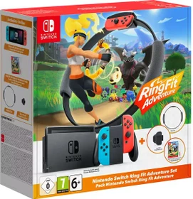 Nintendo Switch - Ring Fit Adventure Bundle schwarz/blau/rot