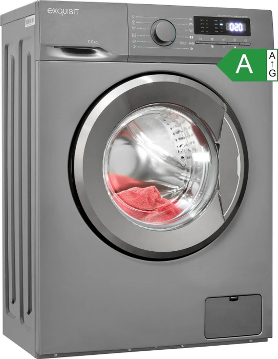 Exquisit WA7014-021A Frontlader inox-look az