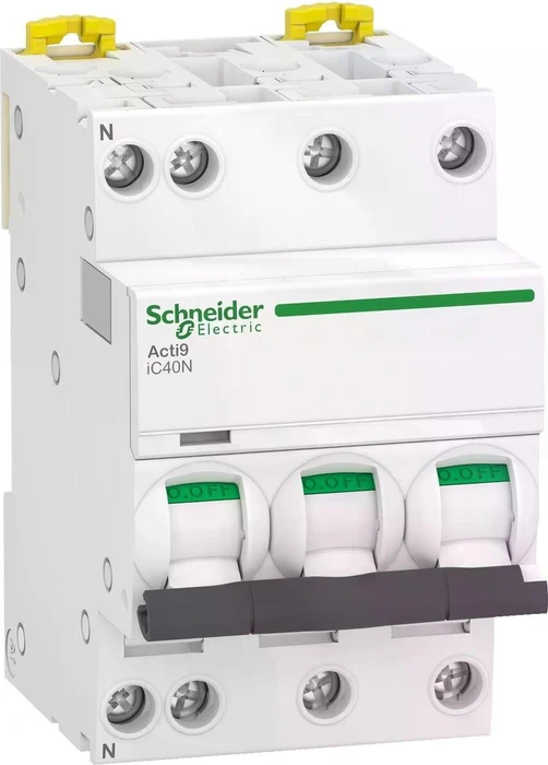 Schneider Electric Acti9 iC40N - Leitungsschutzschalter - 3P+N - 16A - B Kurve - 6kA/10kA