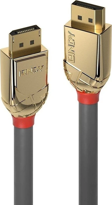 Lindy Gold Line DisplayPort 1.4 Kabel schwarz, 1m
