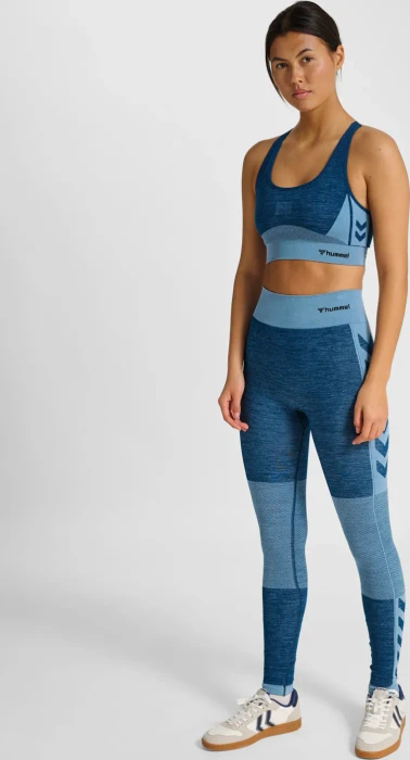 hummel CLEA Seamless Tight Hose lang navy peony/faded denim (Damen)