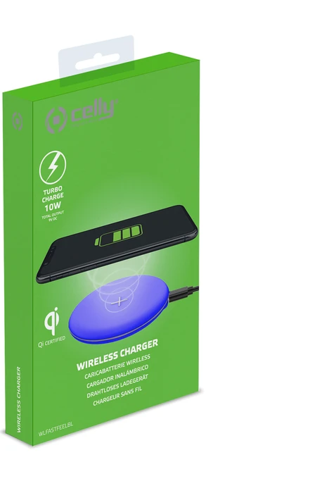 Celly Wireless Fast Charger Feeling blau