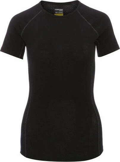 Icebreaker BodyfitZONE 150 Zone Crewe Funktionsshirt kurzarm schwarz (Damen)