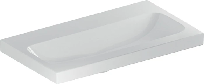 Geberit iCon Light Waschtisch verkürzte Ausladung 75cm, ohne Hahnloch, ohne Überlauf, weiß