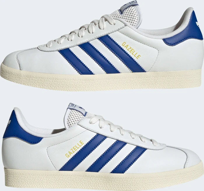 adidas Gazelle core white/royal blue/cream white (Herren)