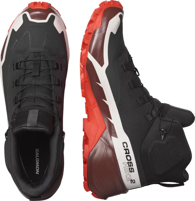 Salomon Cross Hike 2 Mid GTX black/bitter chocolate/fiery red (Herren)