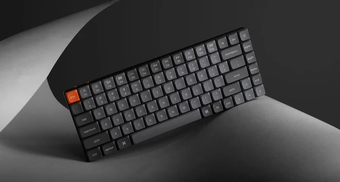 Keychron K3 Max, grau, LEDs RGB, hot-swap, Gateron LOW PROFILE 2.0 RED, USB/Bluetooth, US
