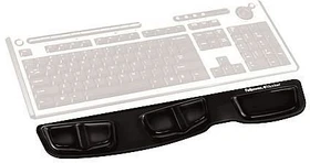 Fellowes Health-V Crystal Tastatur-Handgelenkauflage, schwarz