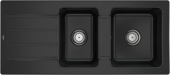 Villeroy & Boch Architectura 1160x510mm Einbau Becken reversibel pure black