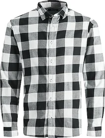Jack & Jones Slim Fit Karo Hemd langarm whisper white (Herren)