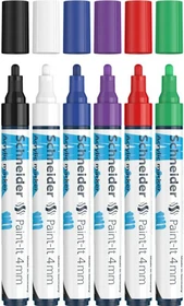 Schneider Paint-It 320 4mm Acrylmarker standard colors sortiert, 6er-Set