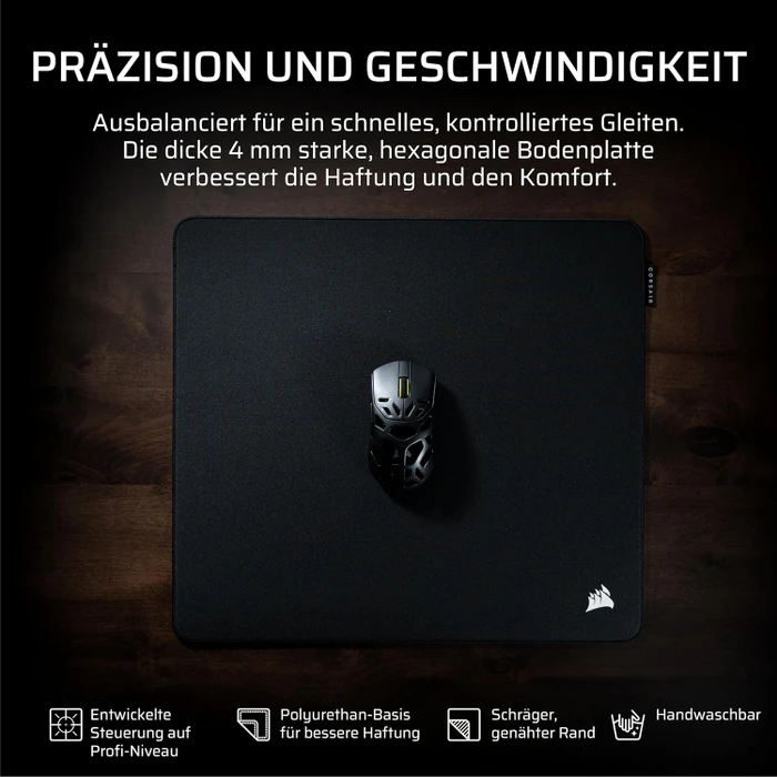 Corsair MM PRO Control Gaming Mouse Pad - Medium 320x300mm, schwarz