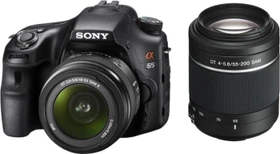 Sony Alpha 65 mit Objektiv 18-55mm 3.5-5.6 DT SAMII und 55-200mm 4.0-5.6 DT SAM