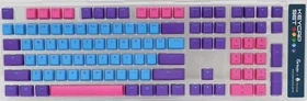 Ducky Joker Keycap Set, Kunststoff (PBT) Double-Shot, blau/violett/rosa/türkis, 109 Tasten, ISO-ND