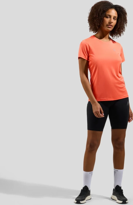 Odlo Essential Flyer Funktionsshirt kurzarm living coral (Damen)