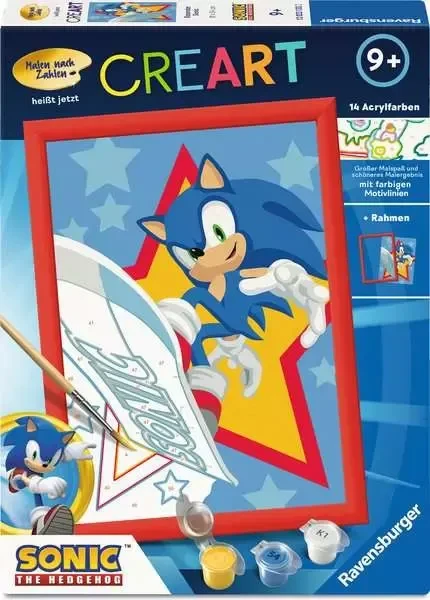 Ravensburger Malen nach Zahlen CreArt Sonic the Hedgehog - Rasender Sonic