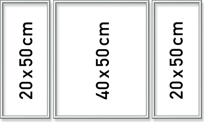 Schipper Arts & Crafts Alurahmen Tritpychon 50x80cm silber