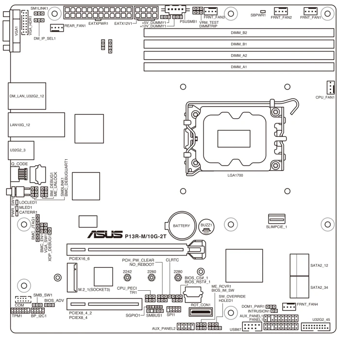ASUS P13R-M/10G-2T (Intel 1700)