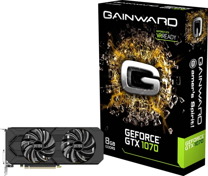 Gainward GeForce GTX 1070, 8GB GDDR5, DVI, HDMI, 3x DP