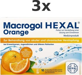 Hexal Macrogol Hexal Orange Pulver Beutel, 10 Stück