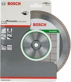 Bosch Professional Best for Ceramic Extraclean Turbo Diamanttrennscheibe, 180x1.6x25.4mm, 1 Stück