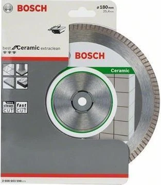 Bosch Professional Best for Ceramic Extraclean Turbo Diamanttrennscheibe, 180x1.6x25.4mm, 1 Stück