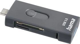 Hama OTG Dual-Slot-Cardreader, USB-C 3.0/USB-A 3.0 [Stecker]