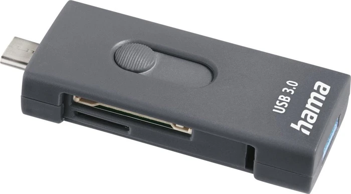 Hama OTG Dual-Slot-Cardreader, USB-C 3.0/USB-A 3.0 [Stecker]