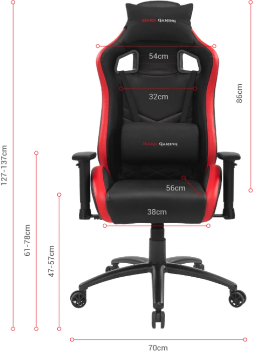 Mars Gaming MGCXNEO Premium Gamingstuhl, schwarz/rosa