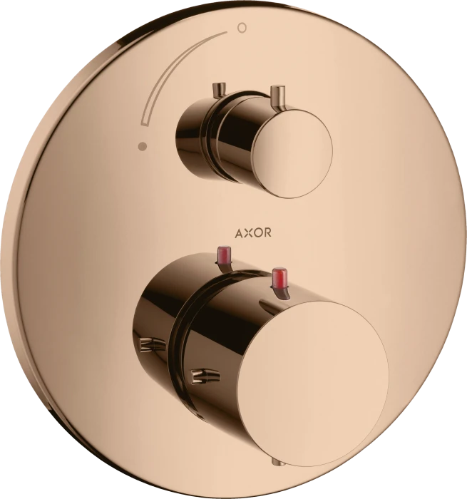 Hansgrohe Axor Starck Thermostat Unterputz mit Absperrventil polished red gold
