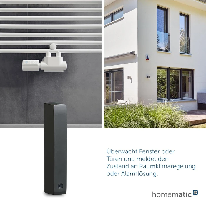 eQ-3 Homematic IP HmIP-SWDO-A Fenster- und Türkontakt optisch, anthrazit, Schließ-/Öffnungssensor