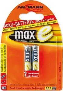 Ansmann maxE Micro AAA NiMH 800mAh, 2er-Pack